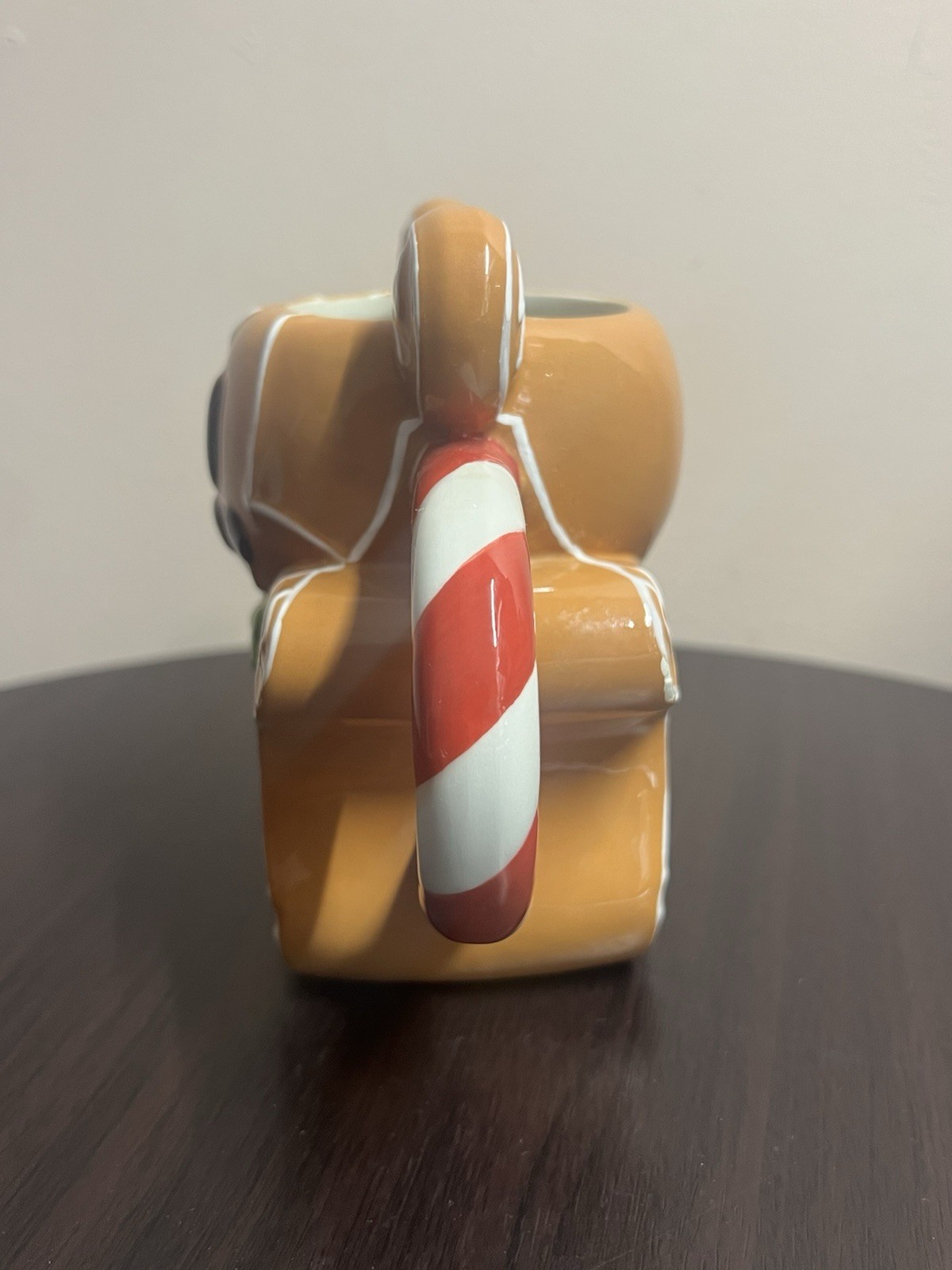 Disney Gingerbread Mickey Mouse Ceramic Mug Candy Cane Handle - photo 4