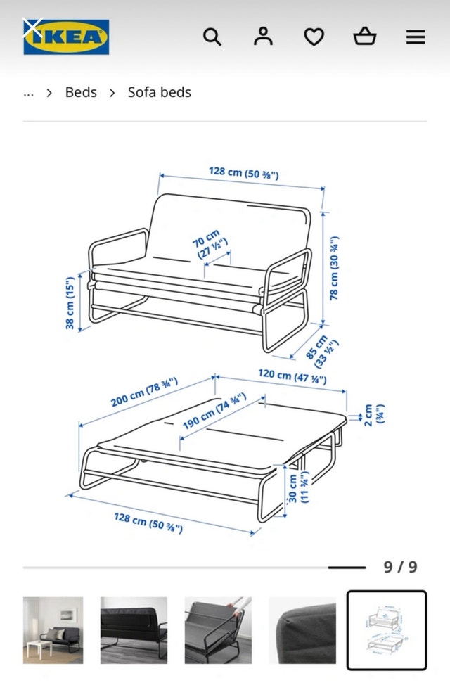 IKEA Hammarn sofa bed - photo 5