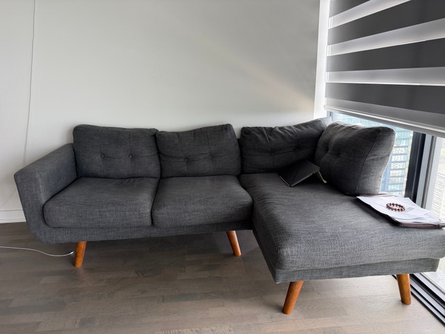 Dark Grey Sectional Sofa - photo 2