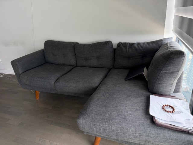 Dark Grey Sectional Sofa - photo 3