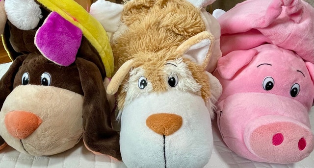 Lot of 3 Flip-a-Zoo Plush Toys – 2-in-1 Stuffed Animals - photo 2