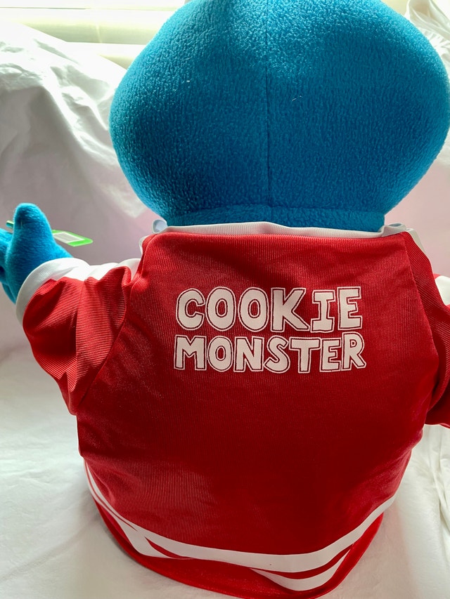24” 2006 Fisher-Price Hockey Cookie Monster Plush - NWT - photo 2