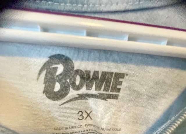 3X David Bowie Official Graphic Tie-Dye Crop Top T-Shirt - photo 3