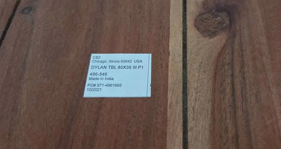 CB2 Wood Dining Table - photo 5
