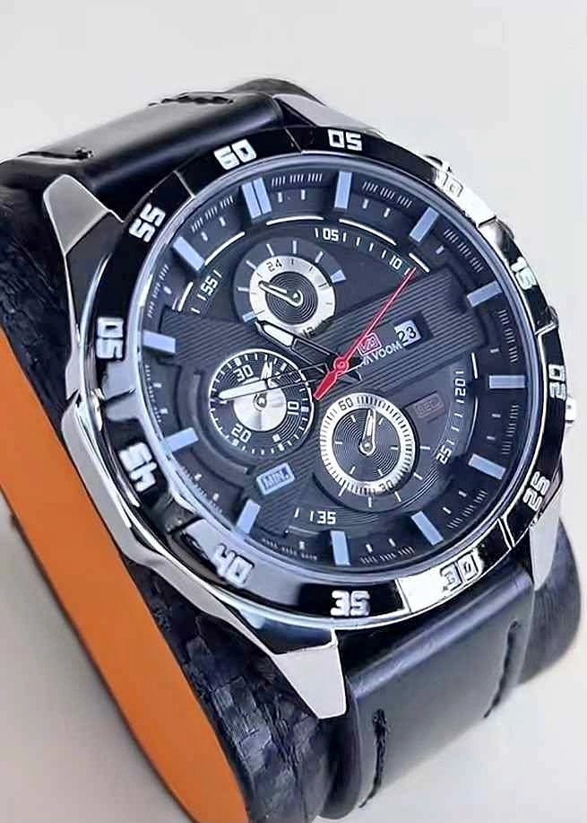 Luxury Black Chronograph Watch – Brand New