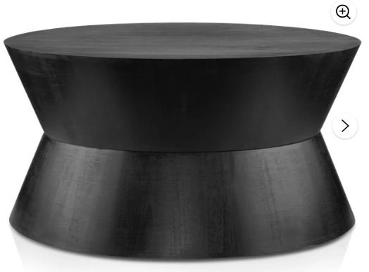 Bouclair Wood Hourglass Coffee Table in Black - photo 2