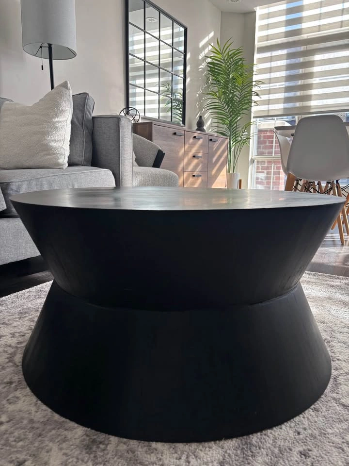 Bouclair Wood Hourglass Coffee Table in Black - photo 4