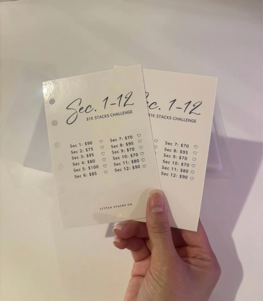✨ $500, 1K + Custom Savings Challenge Inserts & Envelopes (A7) ✨ - photo 3