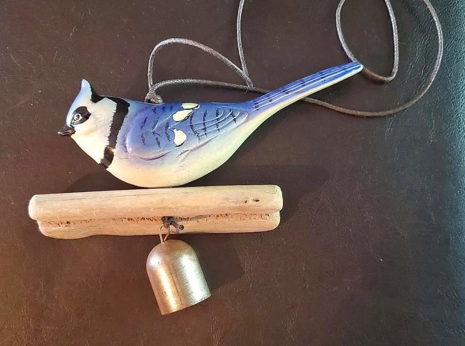Ceramic Blue Jay Windchime