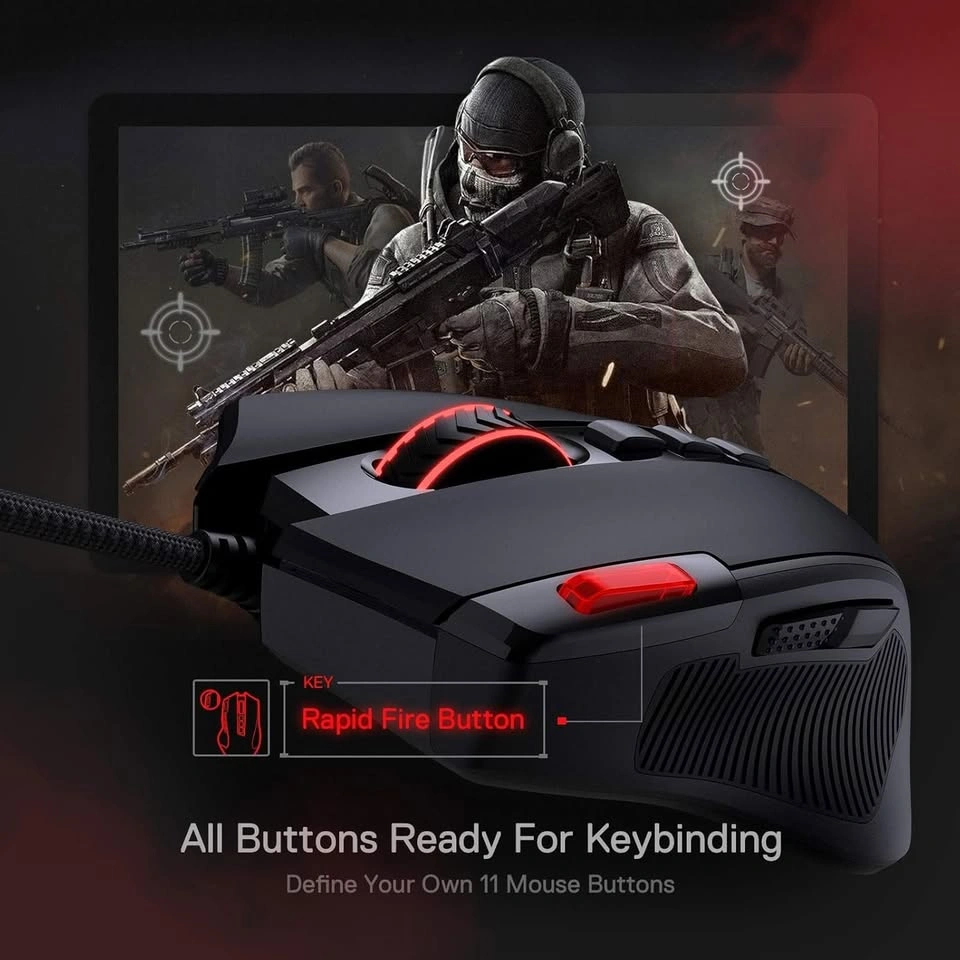 NEW Redragon M612 Predator RGB Wired Gaming Mouse - 8000 DPI - photo 5
