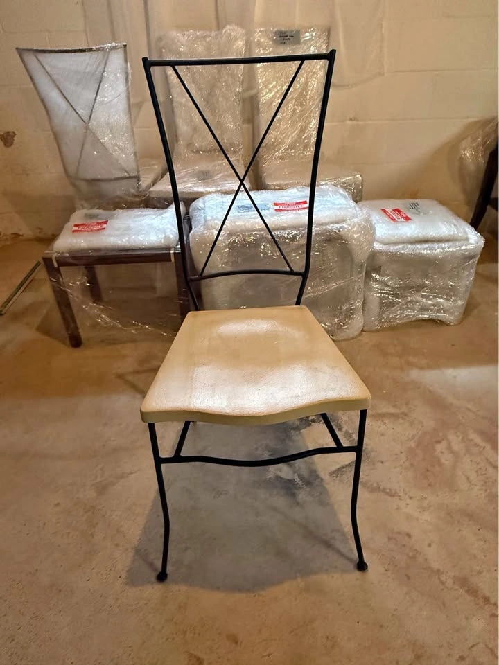 4 Metal Cross-Back Dining Chair