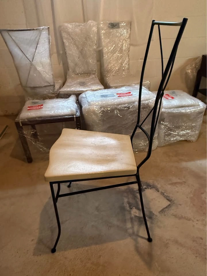 4 Metal Cross-Back Dining Chair - photo 2