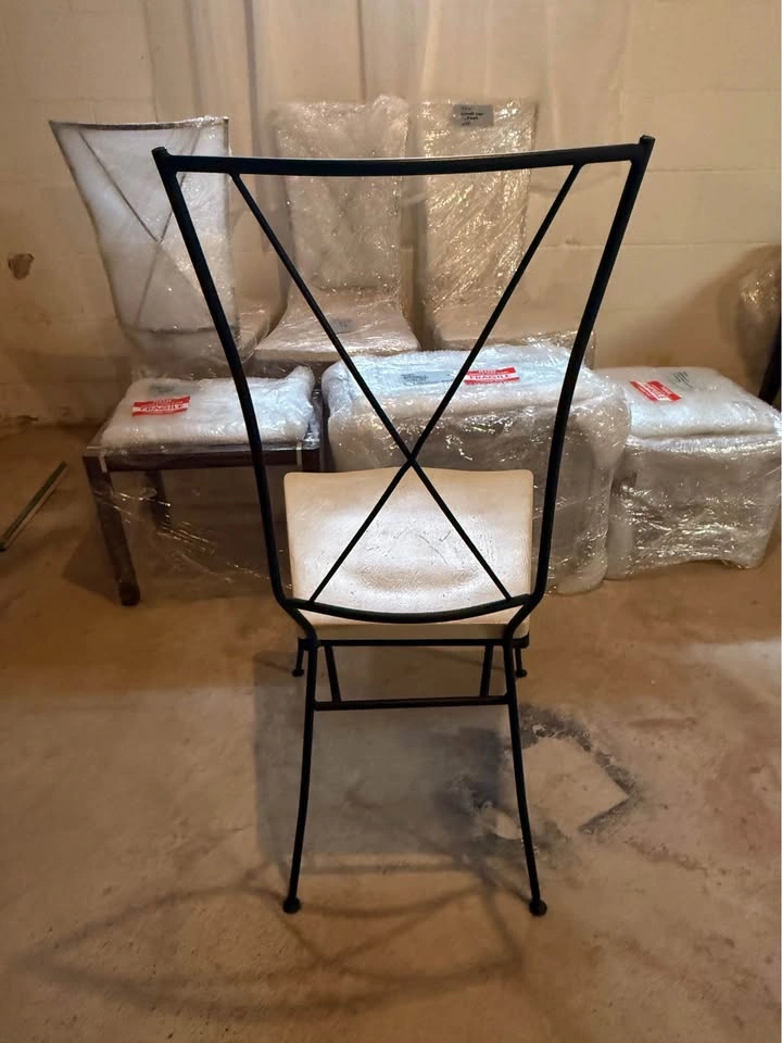 4 Metal Cross-Back Dining Chair - photo 3