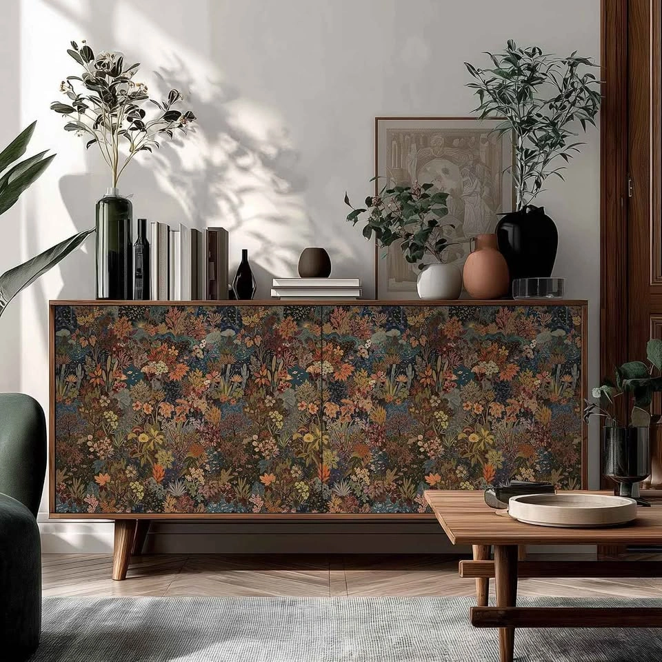 Botanical Floral Vintage Peel and Stick Wallpaper - 17.3"x78.7" - photo 4