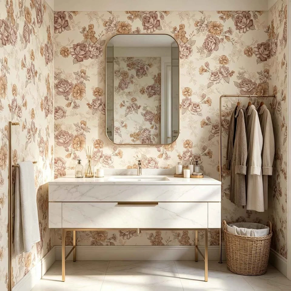 French Damask Floral Textured Peel and Stick Wallpaper - photo 3