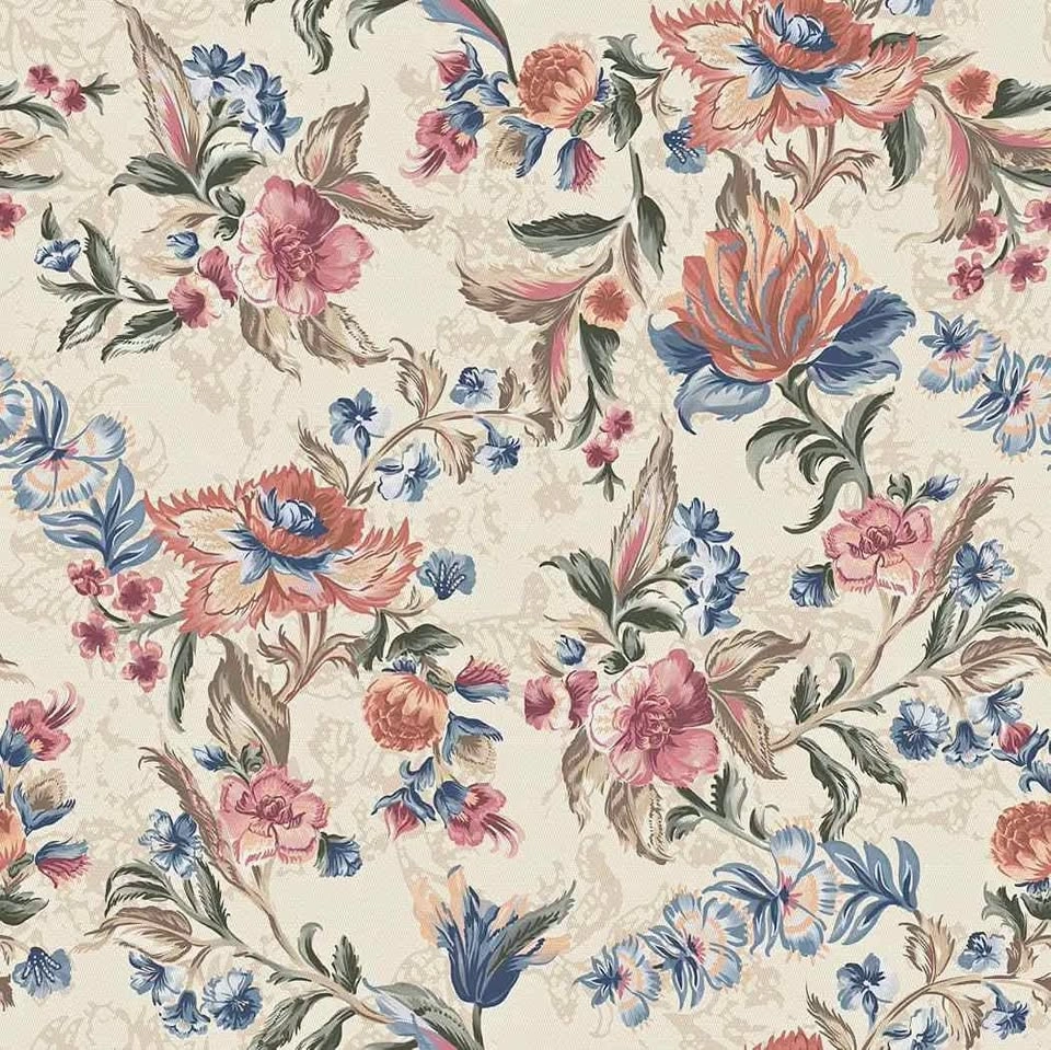 Vintage Floral Peel and Stick Wallpaper