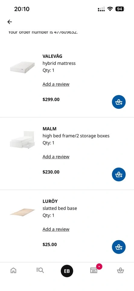 IKEA MALM Twin bed with 2 storage boxes, white - photo 2