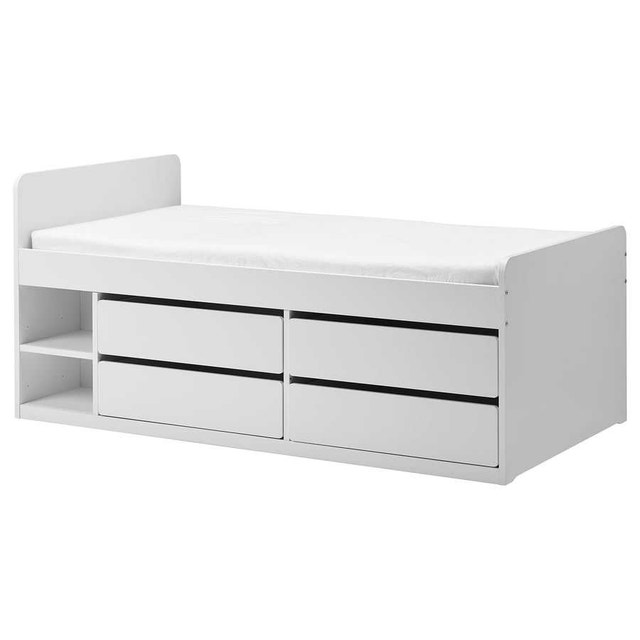 Ikea Twin size bed w/storage, mattress included - photo 3