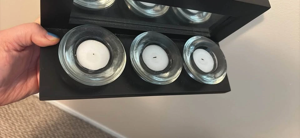 Mirrored Wall Candle Holder - photo 2