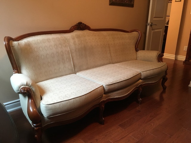 French Provincial Couch, Love Seat and Chair