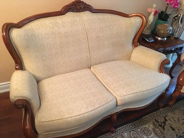 French Provincial Couch, Love Seat and Chair - photo 2