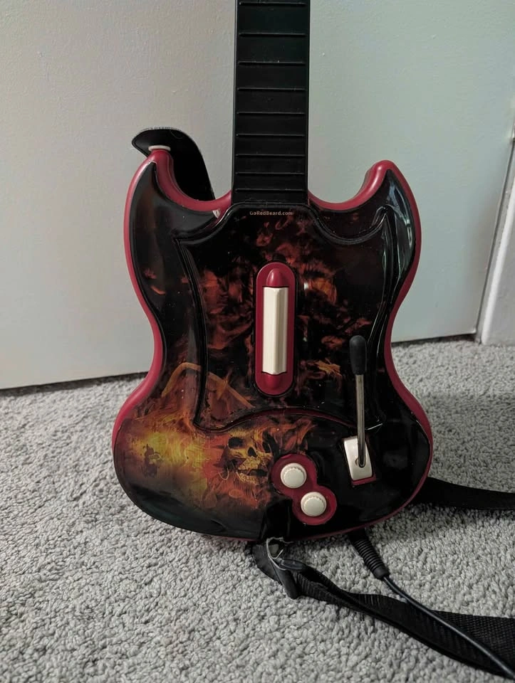 2x PS2 Guitar Hero SG Controllers - Tested & Working - photo 2