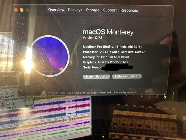 MACBOOK PRO 15 inch (Mid 2015) 1TB