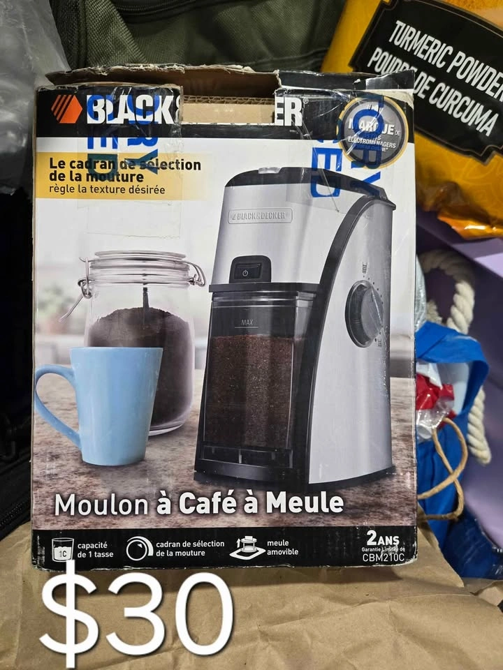 ☕ NEW Black+Decker Burr Coffee Grinder – $30
