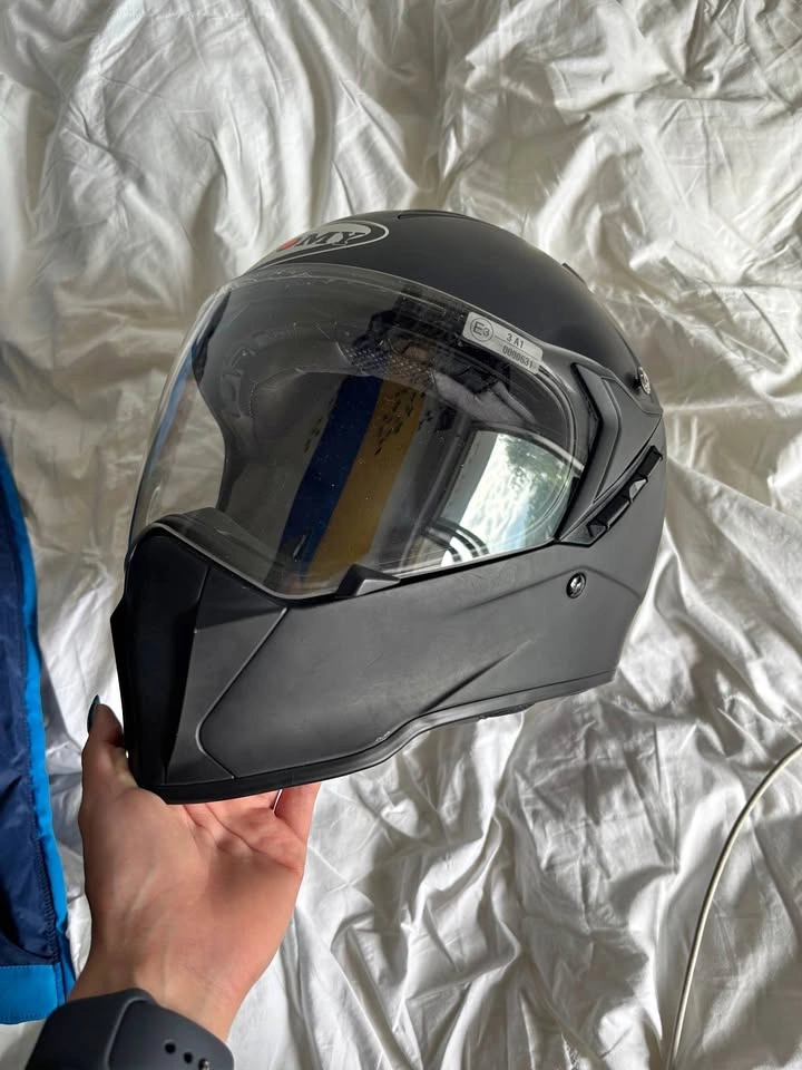MATTE BLACK SUOMY MX TOURER SOLID MOTORCYCLE HELMET SIZE M