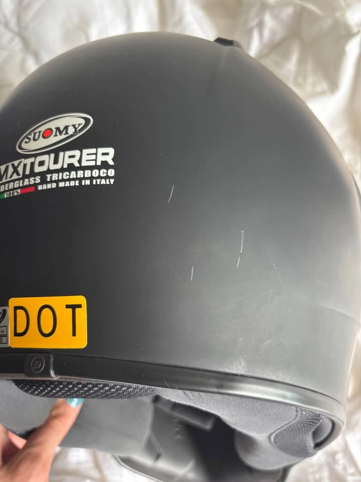 MATTE BLACK SUOMY MX TOURER SOLID MOTORCYCLE HELMET SIZE M - photo 3