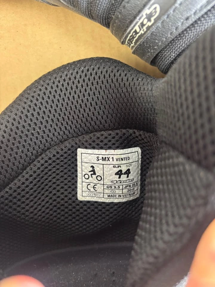 ALPINESTARS S-MX 1 VENTED MOTORCYCLE RIDING BOOTS SIZE 9.5/44 - photo 4