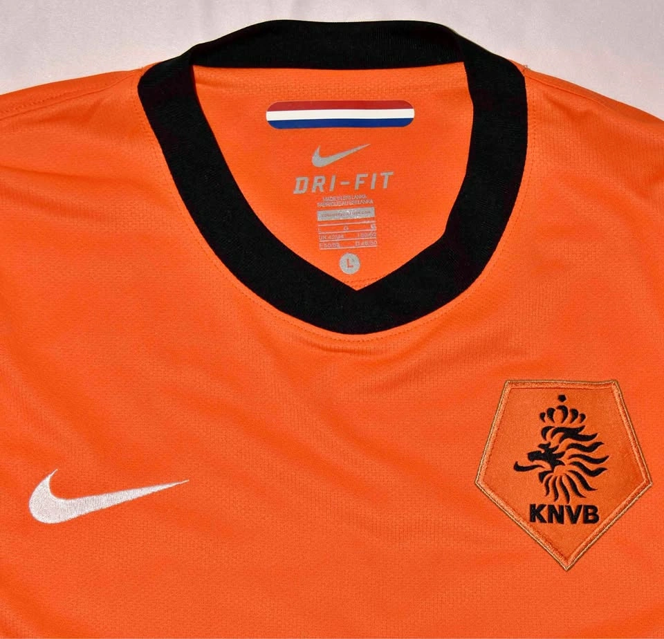 NETHERLANDS 2010 ORANGE SOCCER FOOTBALL JERSEY NIKE SHIRT SIZE L