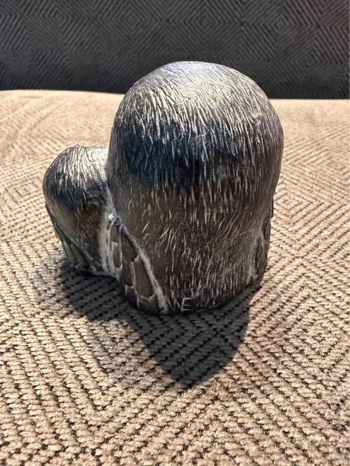 Wolf original Mother and baby owl sculpture/figurine - photo 2