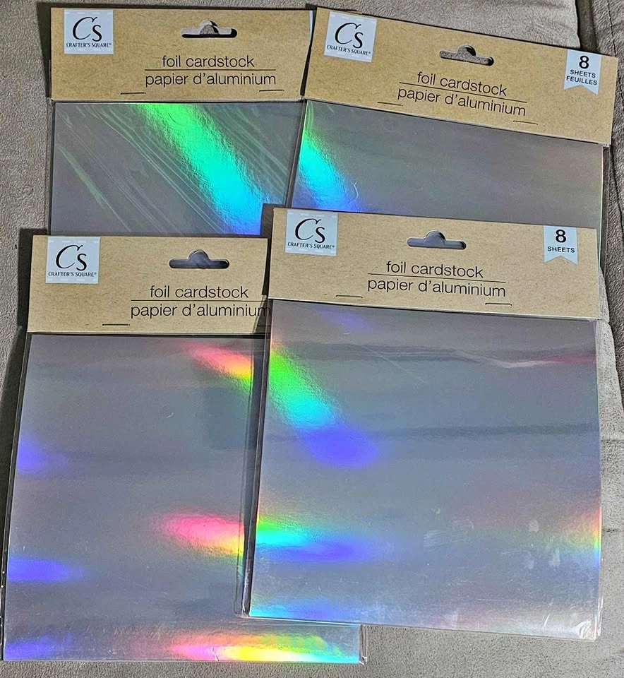 Crafter's Square Foil Cardstock - 4 Packs