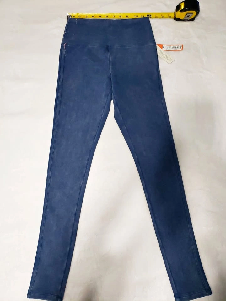 New! Colsie High-Rise Blue Distressed Mottled Leggings (XS)