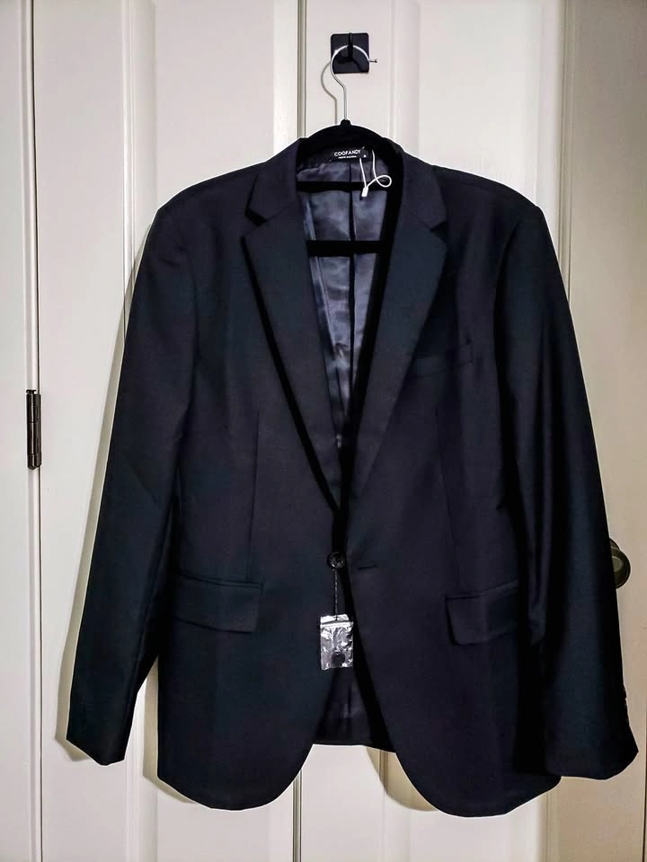 Brand New! Mens Black COOFANDY One Button Jacket (S)