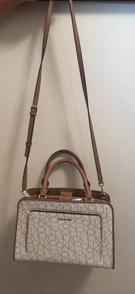 Brand New Calvin Klein Monogram Satchel Crossbody Bag - photo 2