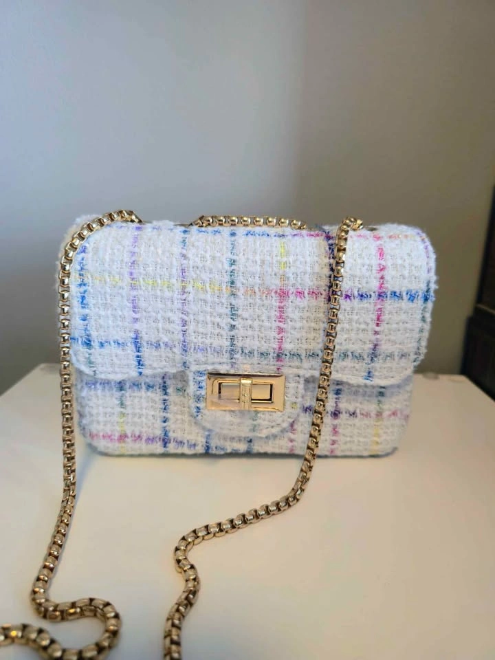 Tweed Pastel Rainbow Purse Unbranded - photo 3