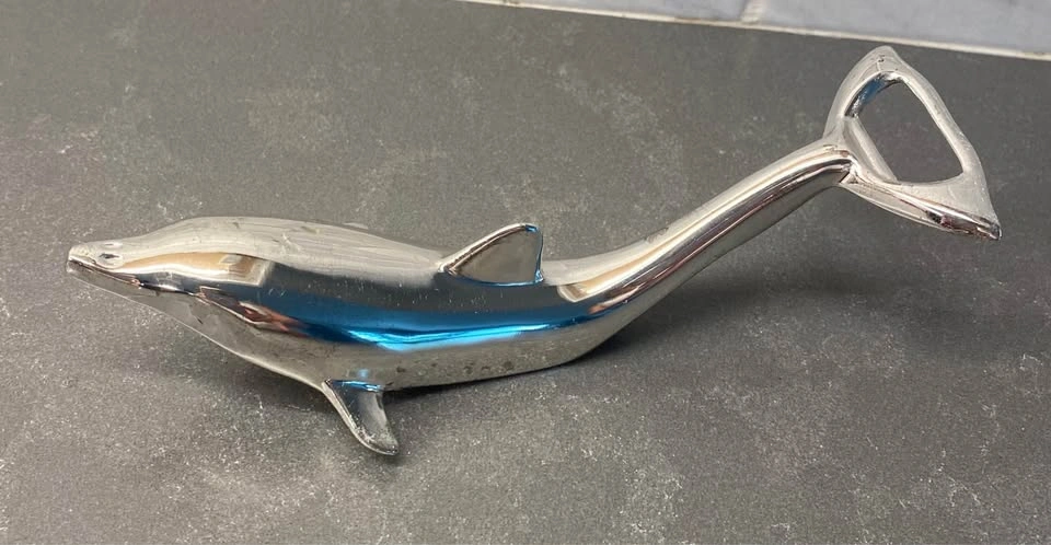Chrome Dolphin Bottle Opener and Nutcracker - photo 2