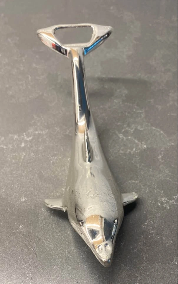 Chrome Dolphin Bottle Opener and Nutcracker - photo 3
