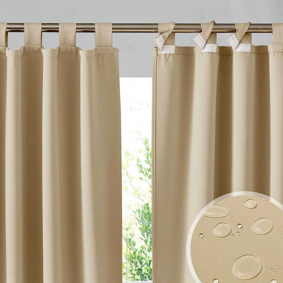 RYB HOME Outdoor Patio Curtains - Detachable Top