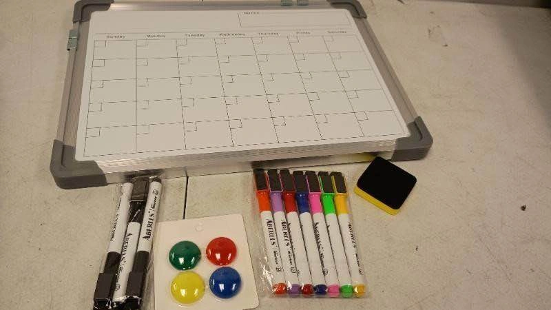 Dry Erase Calendar Whiteboard for Wall, Polegas 16" X 12" - photo 2