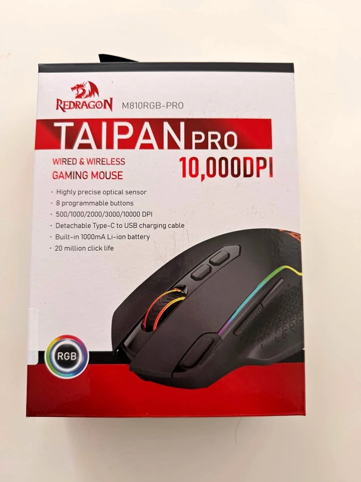 Redragon M810 Pro Wireless Gaming Mouse, 10000 DPI