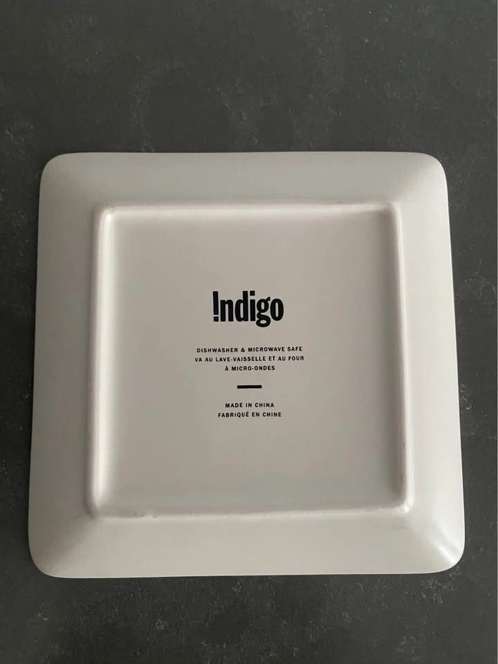 Indigo Owl Square Plate - photo 2