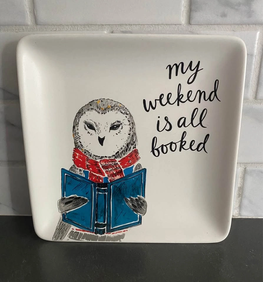 Indigo Owl Square Plate - photo 5