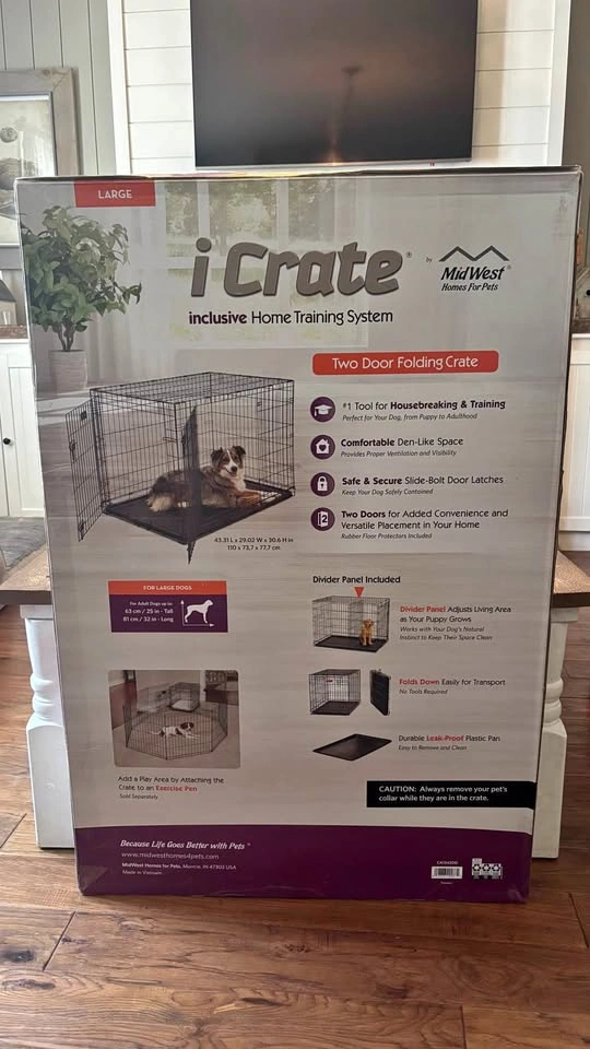 iCrate® Dog Crate 42-inch Double Door *BRAND NEW*