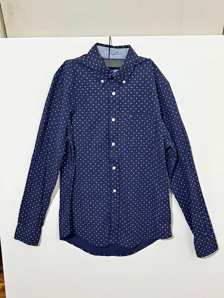 Tommy Hilfiger Blue Long Sleeve Shirt Size S/P