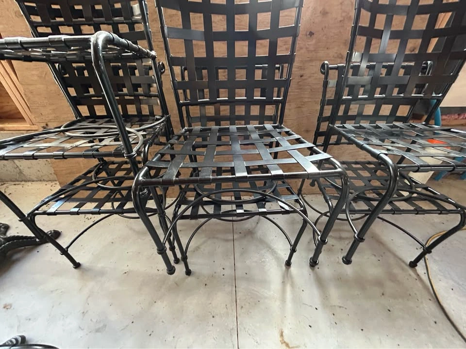 Set of 8 Metal Chairs - photo 5