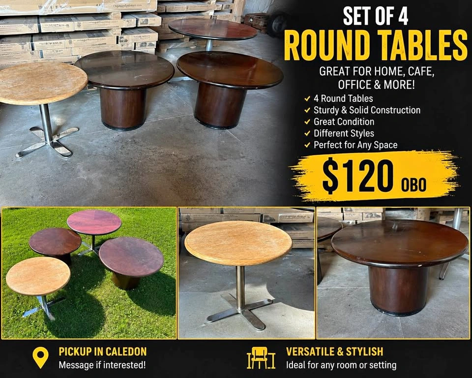 Set of 4 Round Tables