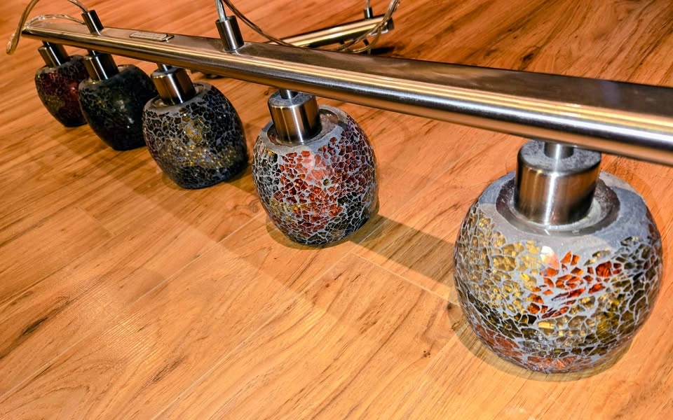 Beautiful mosaic glass tile pendant light fixture - photo 2